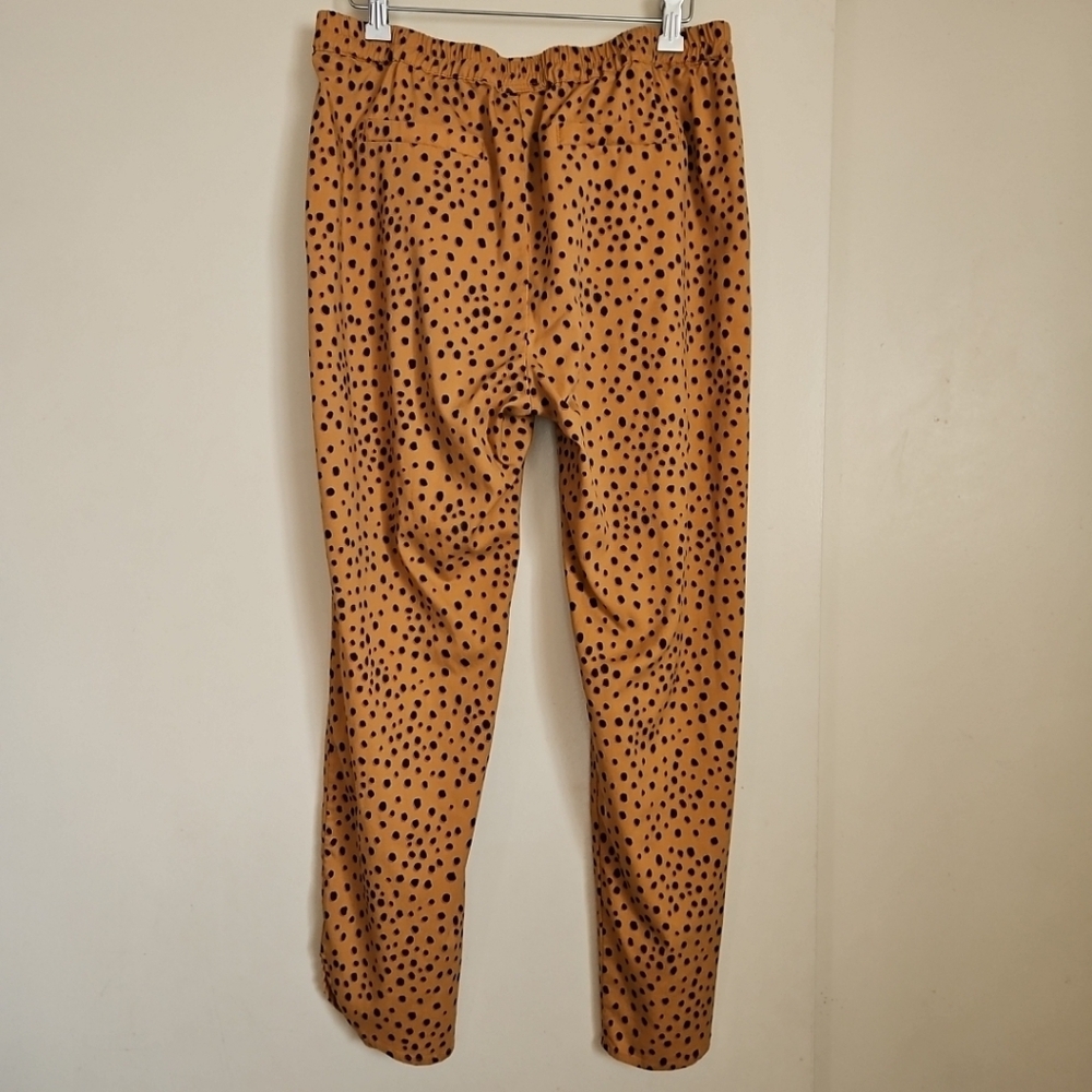 Marine Layer Allison Cheetah Print Pull On Pants Ankle Length With Pockets Large - Picture 3 of 16